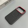 For iPhone Air iPhone 17 Pro Max Case For MagSafe Magnetic Ripple PU Leather Silicone Phone Cover Non-Slip Shockproof Bumper