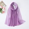 Japanese Off-white Gradual Change Literary Polyester Spring and Summer Thin New Summer Sunscreen Scarf White Shawl Silk Scarf Yarn