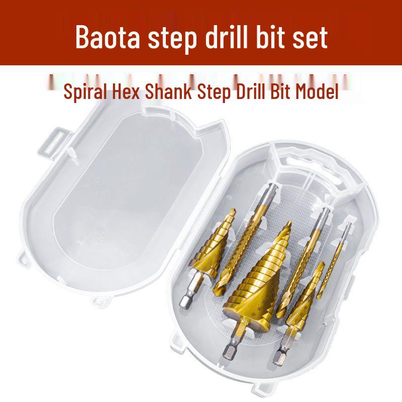 Tapered Step Drill Bit - Stainless Steel Hole Reamer for Metal, Iron, and Aluminum