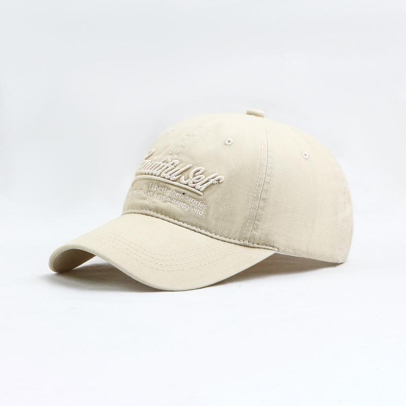 New Cotton Soft Top Cap Men's and Women's Three-dimensional Embroidery Simple Casual Travel Baseball Cap