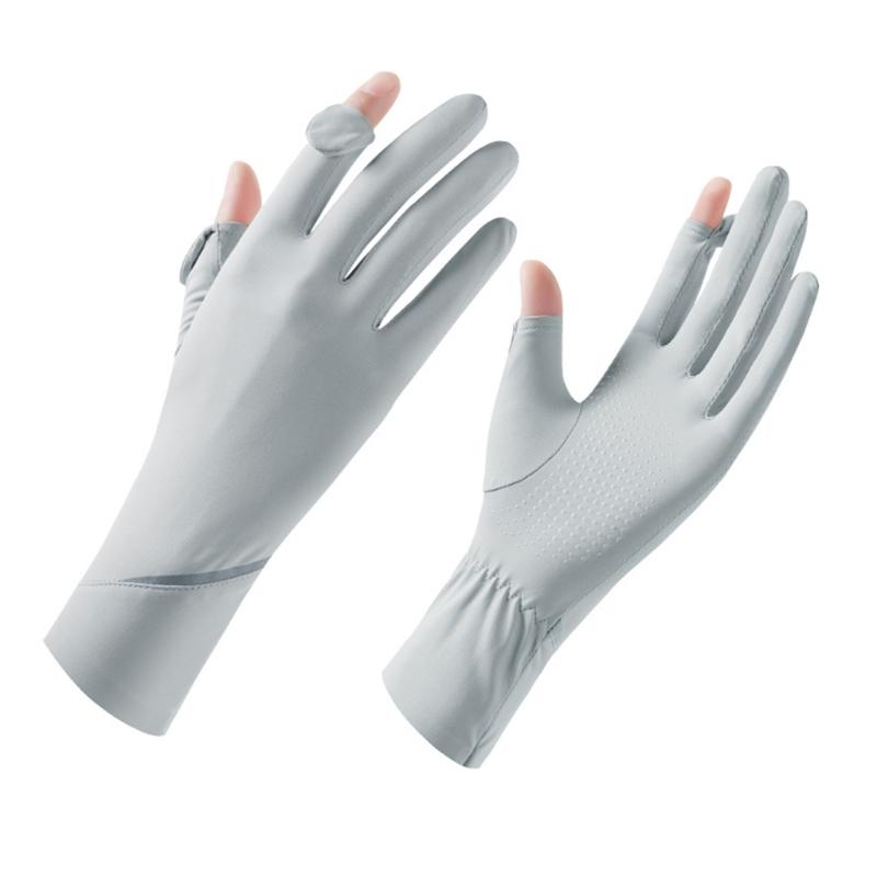 2 Stück Damen Sonnenhandschuhe Autofahren Radfahren Dünne Fäustlinge Hautschützende Handschuhe zum Autofahren und für Outdoor-Sportarten