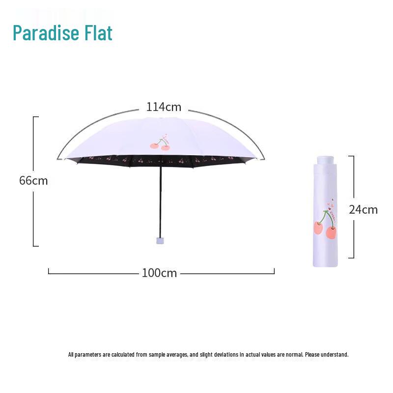 Paradise Umbrella Love Cherry Anti-UV Sun & Rain Umbrella (2-Pack)