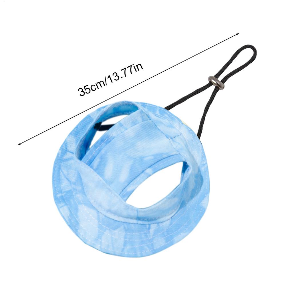 

Cat Bucket Hat Dog Cat Summer Beach Hat With Ear Holes Soft Visor Headdress For Small Puppy Kitten Outdoor Sport Walking Park синий