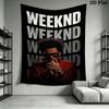 The Weeknd Wall Tapestry Aesthetic Wall Hanging Printed Fabric Blanket Decorative Tapestries for Bedroom Living Room Home Decor