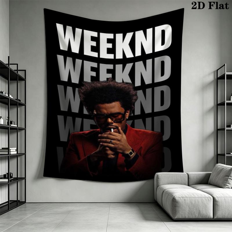 The Weeknd Wall Tapestry Aesthetic Wall Hanging Printed Fabric Blanket Decorative Tapestries for Bedroom Living Room Home Decor