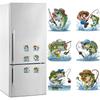 6pcs DIY DIY Art Fridge Magnet Refrigerator Sticker Refrigerator Diamond Art Magnets for Beginners Gifts Home Car Garage Decors