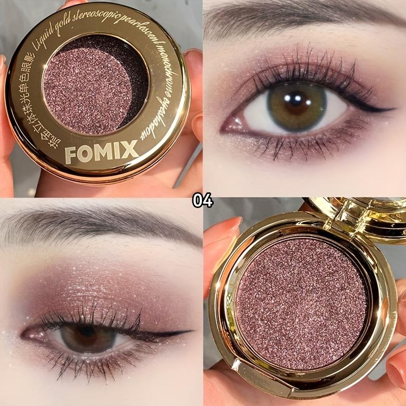 Single Color Flowing Golden Three Dimensional Pearlescent Eyeshadow Fine Sparkling Pumpkin Color, Matte Sparkling Powder, Earth Tone Eyeshadow Palette