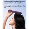 Adjustable Temperature Hair Brush Portable Wireless Charging Hair Straightener with Fast Heating Negative Ions for Fluffy Curly