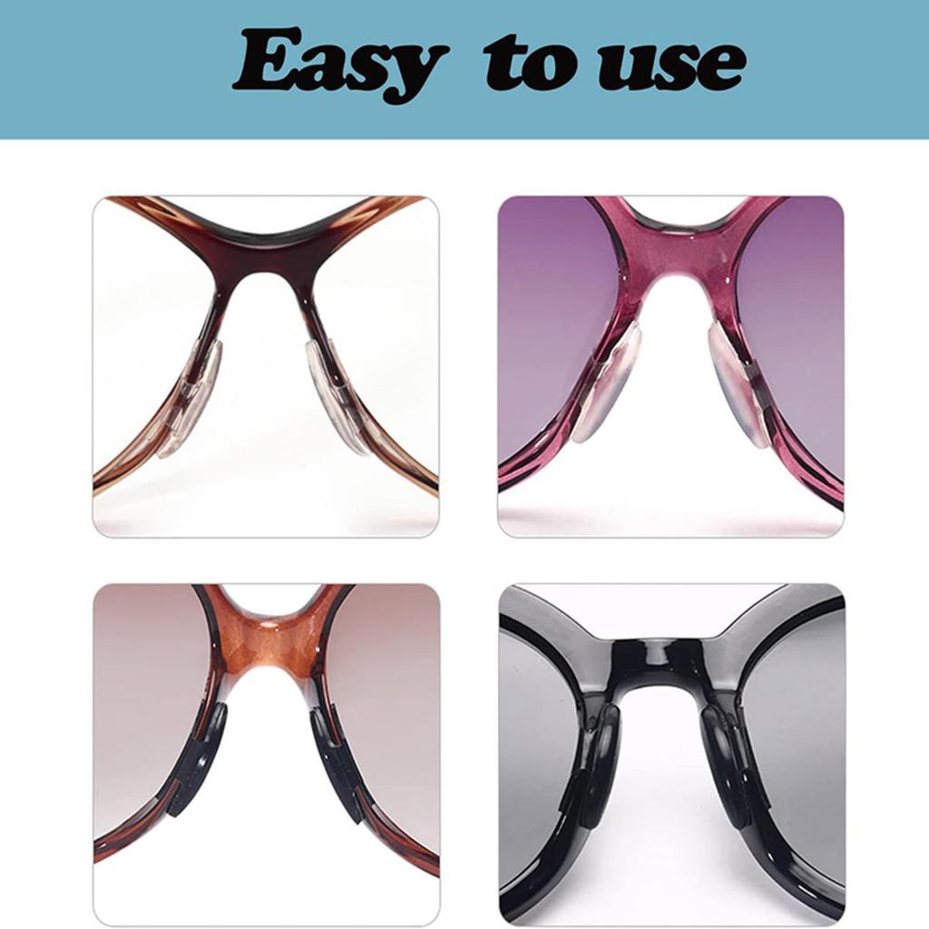 5Pairs Glasses Nose Pads Adhesive Silicone Nose Pads Non-slip Clear Thin Nosepads For Glasses Eyeglasses Sunglasses