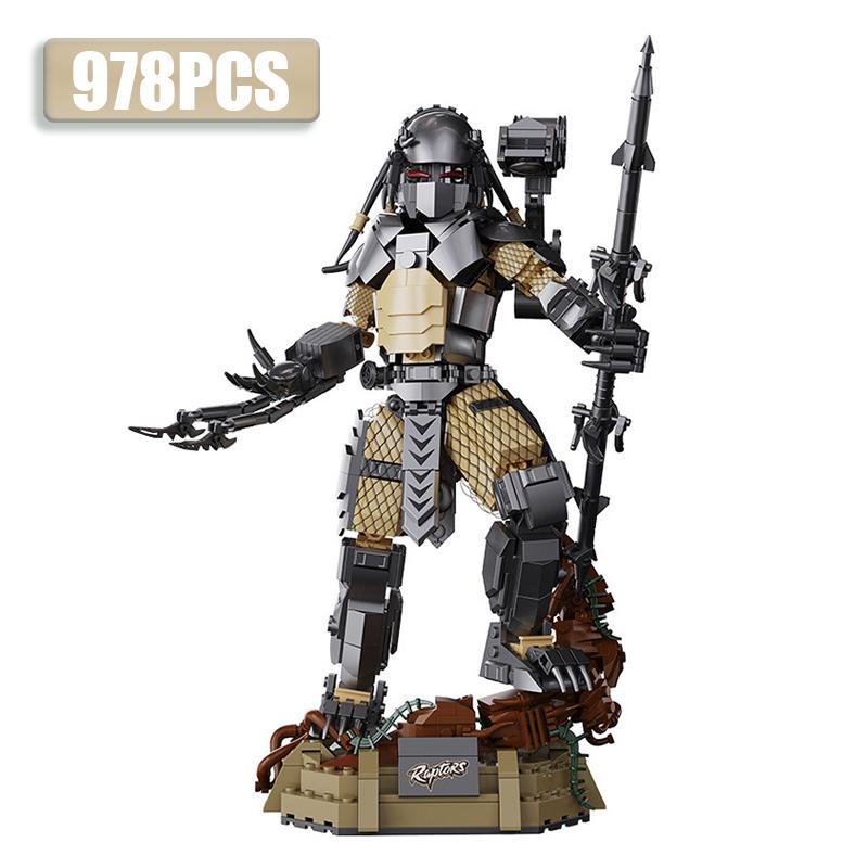 High-Standard Creative 978Pcs High-Standard Alien Superior-Grade Beasts Warrior High-Standard Miniature-Figureures Superior-Grade Construction-Set