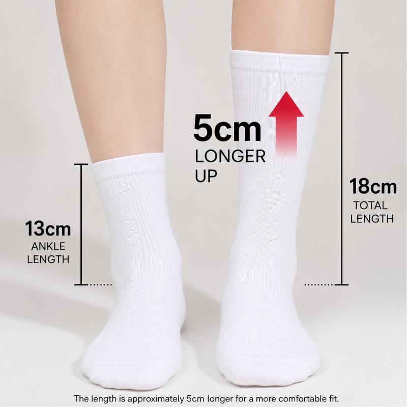 Premium Solid Crew Socks 5 Packs