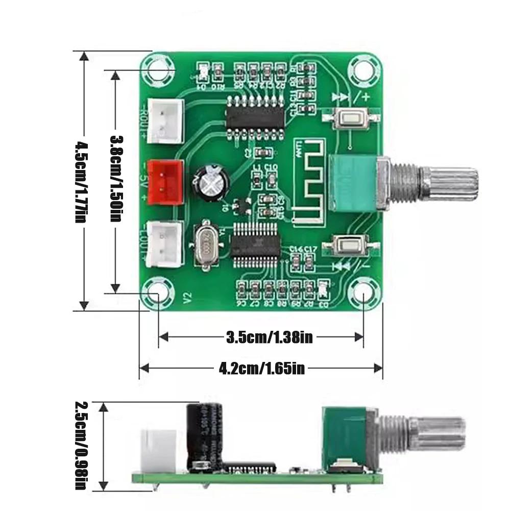1-10 Stück XH-A158 PAM8403 2x5W Bluetooth 5.0 DC 5V Zweikanal-Audioverstärkerplatine Ultra Klare Drahtlose Lautsprecherverstärkerplatine