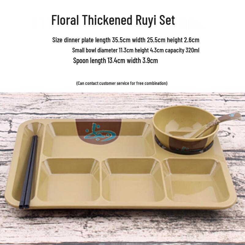 Commercial Divided Melamine Canteen Tray Set 1190₽
