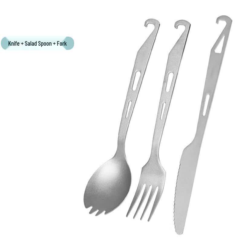 Hangweixing Pure Titanium Portable Outdoor Cutlery Set