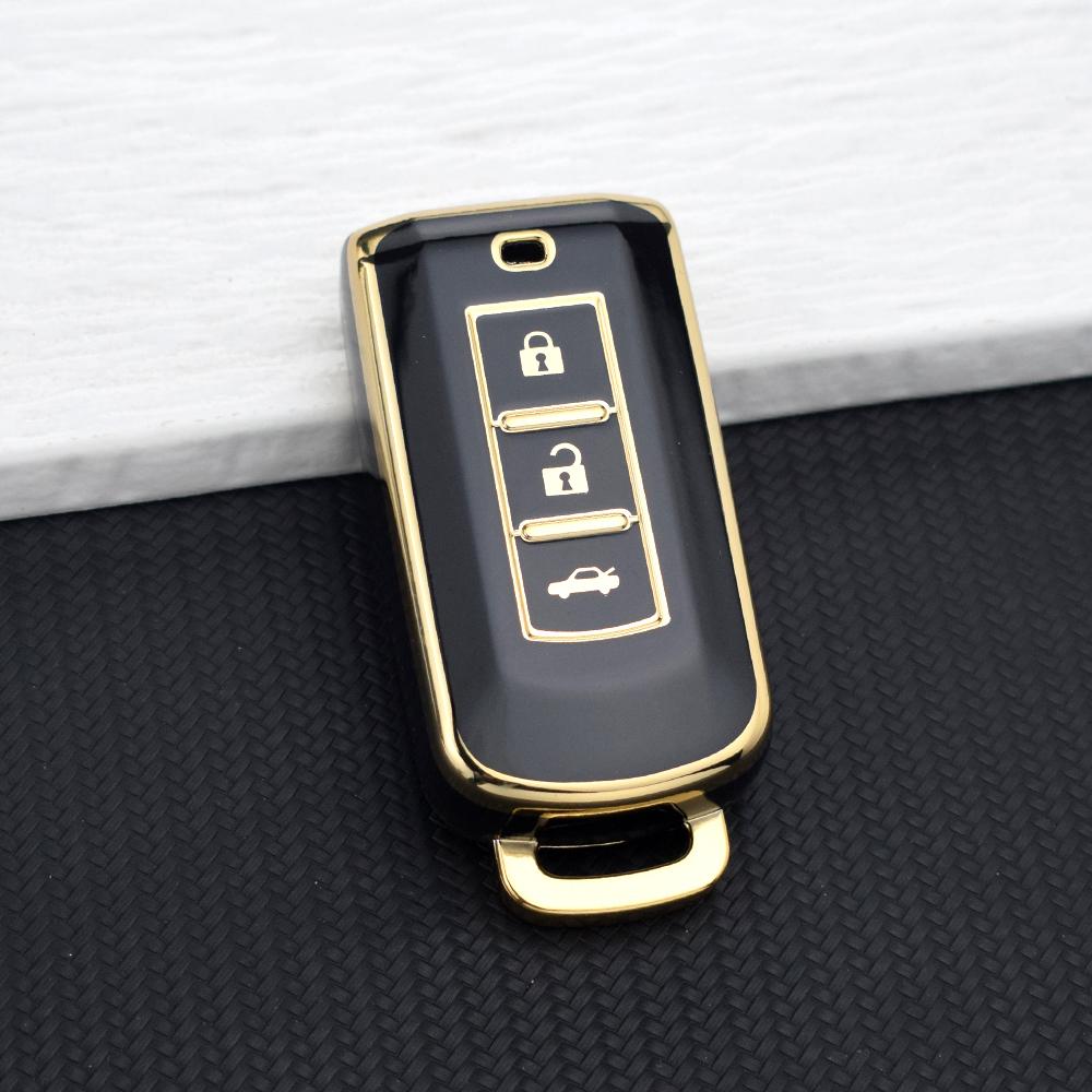 

Remote Key Case for Mitsubishi Outlander ASX LANCER Pajero Sport Eclipse Cross Protective TPU Key Fob Cover Holder Key Chain