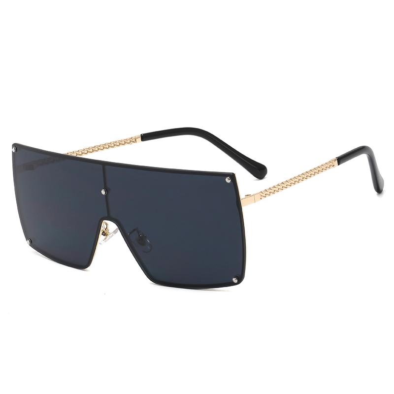 25937 Superhot Eyewear 2020 Fashion Chain Style Temple Flat Top Women Shades Sunglasses