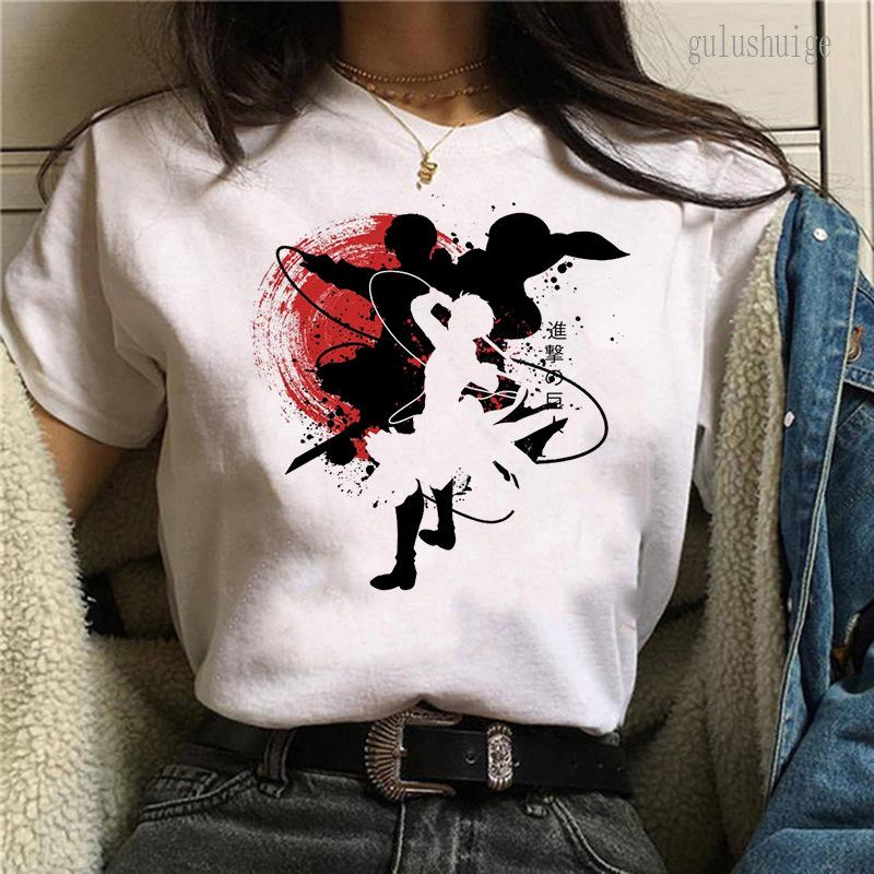 Attack the giant manga summer new fashion breathable couple student round neck short-sleeved Anime T-shirt