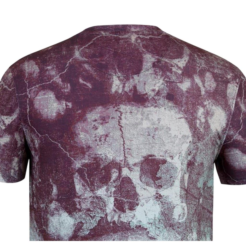 Firetrap Mens Skull Distressed T-Shirt
