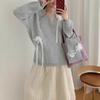 Autumn and Winter New Loose Design Scarf Knitted Sweater Top Soft Waxy Flower Sweater Pullover Woman