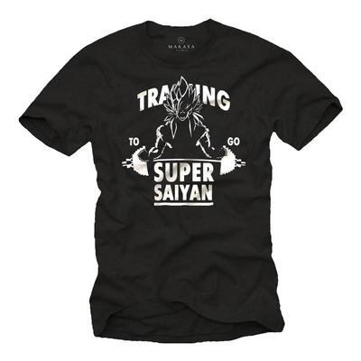 T-shirt Cool GYM pour Homme avec Training To Go Super Saiyan - T-shirt Nerd pour Homme
