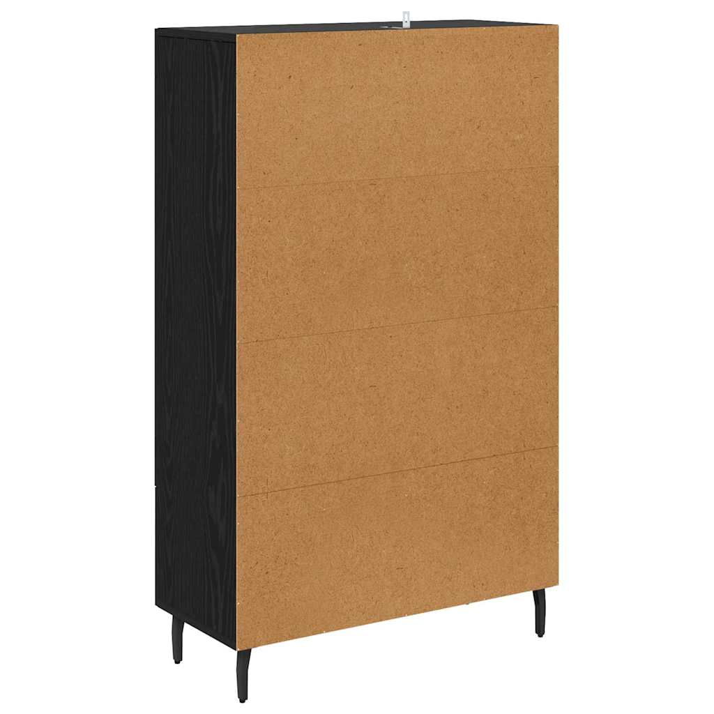 Highboard in Black Oak Look 69.5 x 31 x 115 cm Particleboard