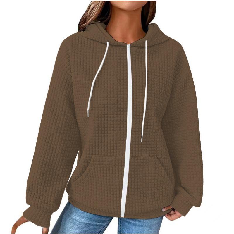 Women S Casual Long Sleeve Hooded Open Front Sweatshirt