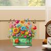 Acrylic Special Shape Flower Pot Diamond Painting Tabletop Ornaments Kit Desktop Diamond Art Kits Rhinestones Desktop Ornaments