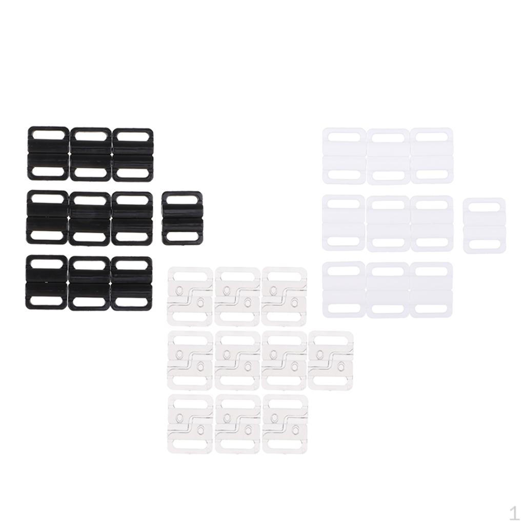 30 set Craft Plastic Tape Closure Hook & Clasp Fasteners Sew on Clothes Bra Clip Hooks Sewing