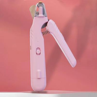 2-in-1 Pet Nail Trimmer Safety Lock Anti Splash Dog Nail Clipper Silent Operation Stainless Steel Electric Nail Grinder