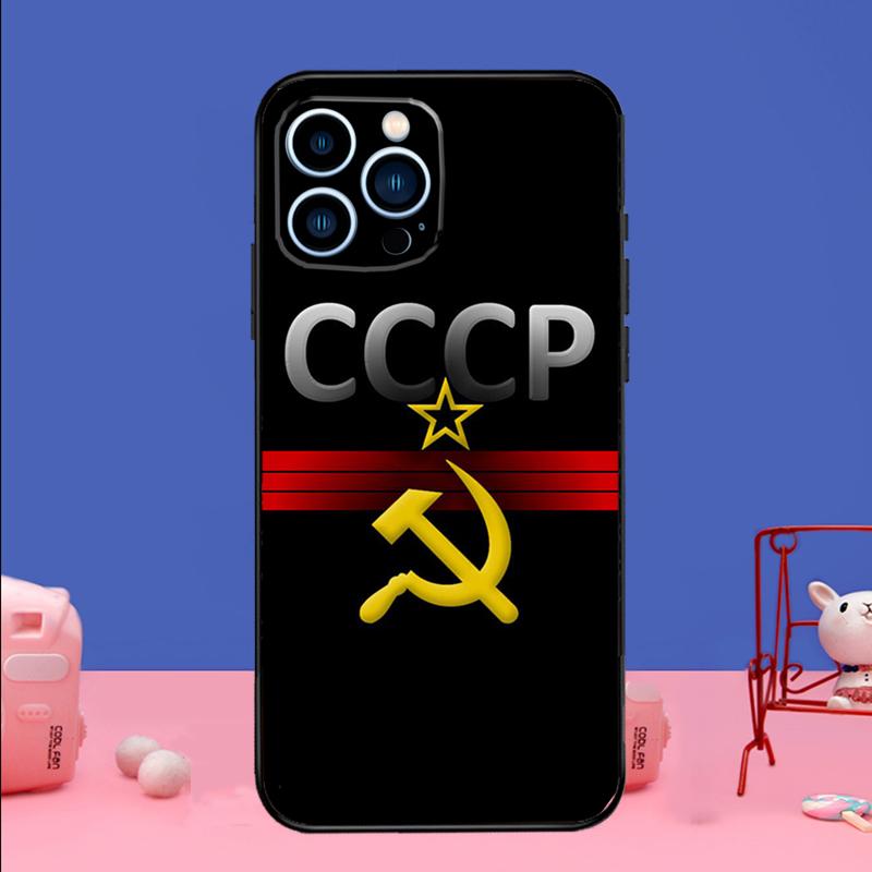 USSR Flag Soviet Union Phone Case For iPhone 17 Air 16 15 14 11 12 13 Pro Max 13 mini 15 16 Plus 16e Bumper Cover