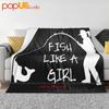 Fish Like A Girl Ultra-Soft Blanket Quilt Winter Sofa Cover Bed Covers