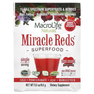Miracle Reds, Superfood, Goji Berry, Pomegranate, Acai, Mangosteen, 0.3 Oz (9.5 G)
