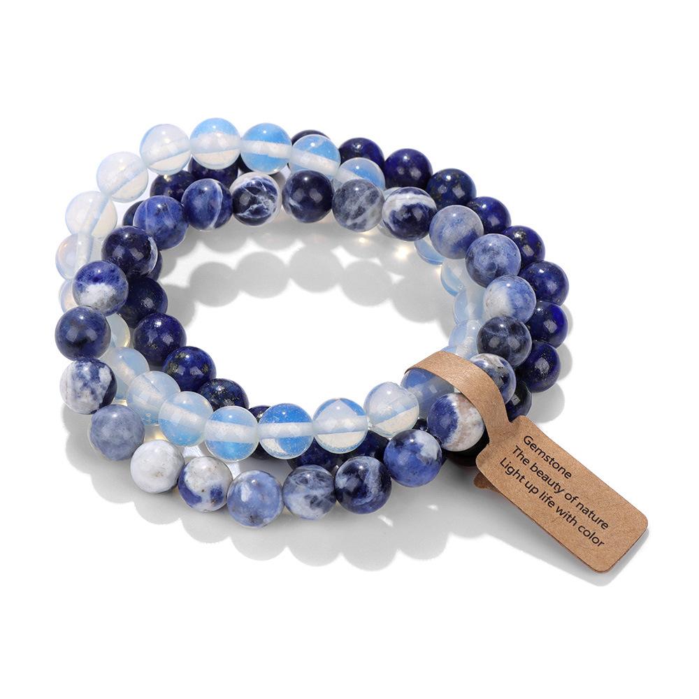 Hot Selling Natural Stone Crystal Beads Multi-Layer Amethyst Bracelets for Women and Men Semi-Precious Fashion Jewelry for All
