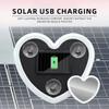 Solar Powered Car Neon Light Wireless Cute Heart Shaped Led Ambient Light Suction Cup USB Rechargeable Atmosphere Breathing Lamp