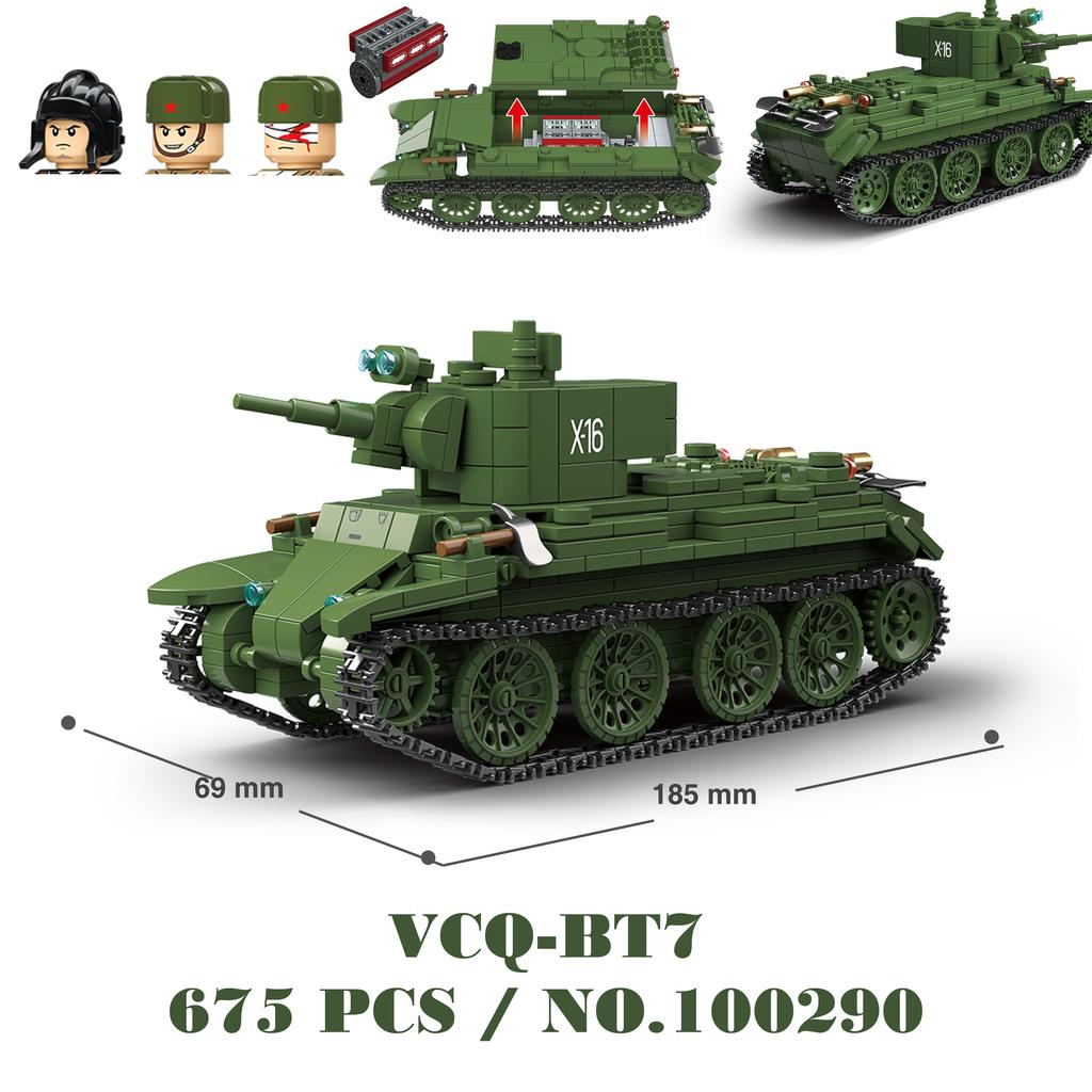 Military Tanks Stuart SdKfz251 PanzerVI Sherman US Army Quan Guan WW2 Soldier Figure Model Building Block Brick Kid Children Toy