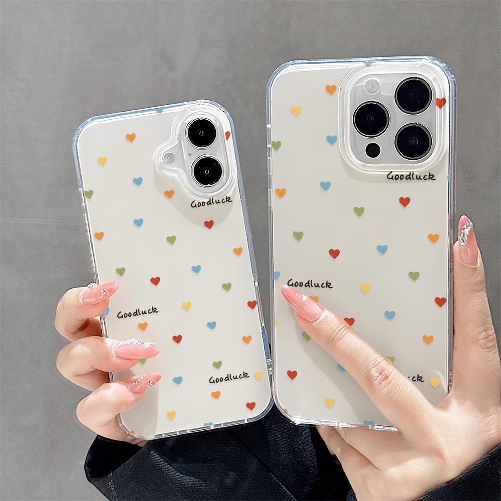 Painted Phone Case for iPhone 12 13 15 16 iPhone 16 12 13 14 15 Pro  14 15 16 Pro Max Coverage Shockproof Anti-Fingerprint Fresh Style Protective Case
