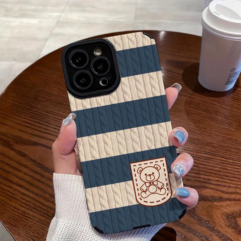 2026 J6543 Stain-Resistant Knit Cartoon Phone Case
