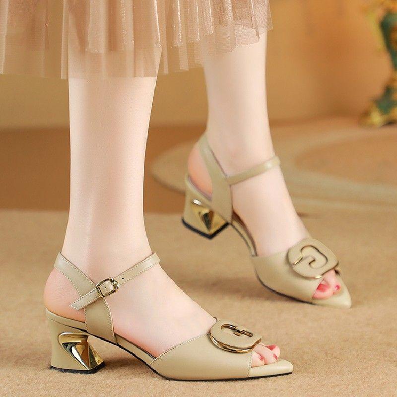 Femmes Bottes women cute sweet light weight buckle strap stiletto heel shoes lady classic office career work heel shoes ga233