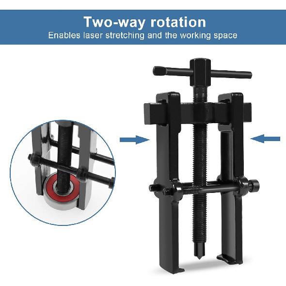 Two Jaw Bearing Gear Puller, Bearing Gear Puller Tool Kit, Twin Legs Bearing Gear Puller Remover Hand Tool Removal Kit, For Automotive Flywheel,