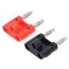 5 Set 4mm Dual Banana Plug 32A 1000V Copper ABS Speaker Banana Plug Two Way Black+Red Banana Socket Electronic Equipment