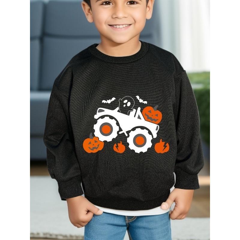 Sweatshirt Kids Unisex Crew Neck Long Sleeve Pullover Letter Slogan Print Style Casual Clothing Spring And Autumn