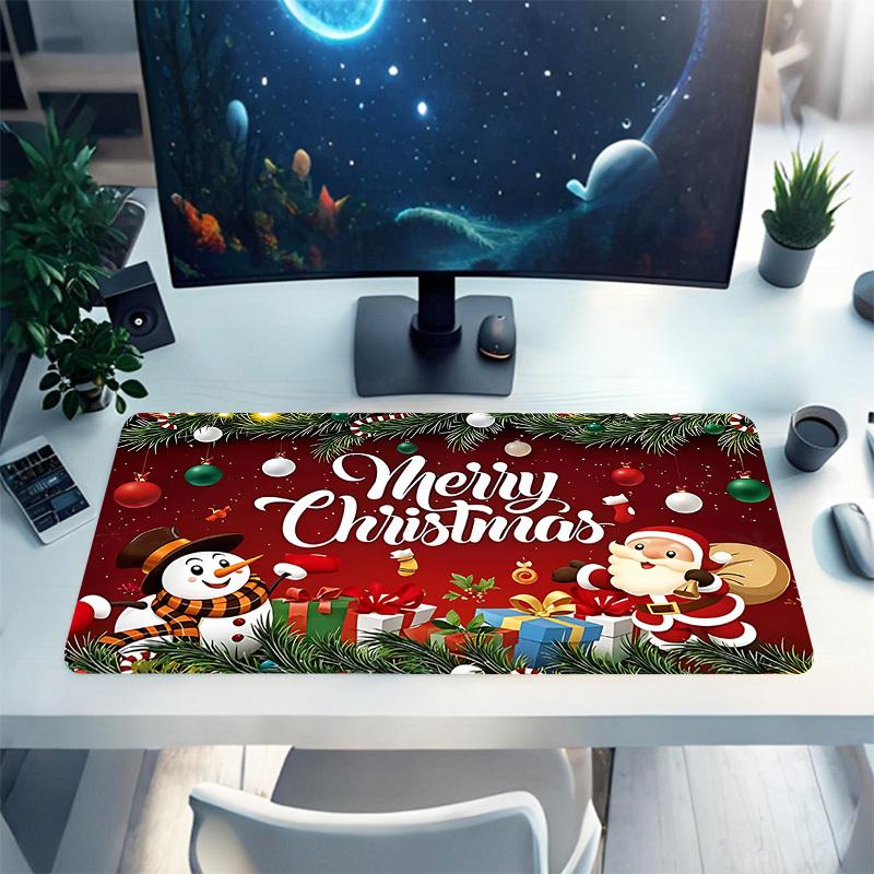 1PC Christmas Santa Claus Oversized Mouse Pad - Non-Slip Rubber Base Perfect for Office School Esports Home Decor Desk Mat 316A