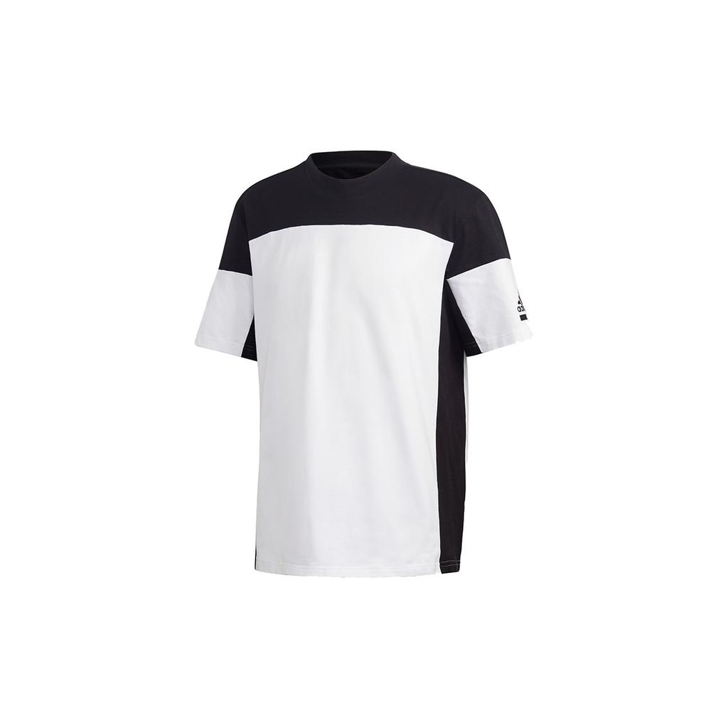 Adidas T Shirts Men's White Crew Neck Moderate Straight Fit FR7146