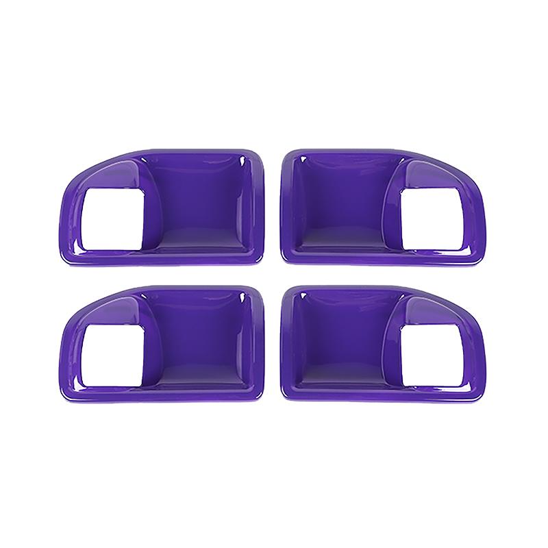 TESIN 4 Door Interior Door Handle Bowl Decoration Cover Trim Stickers for Jeep Wrangler JK 2011-2017 ABS Car Accessories