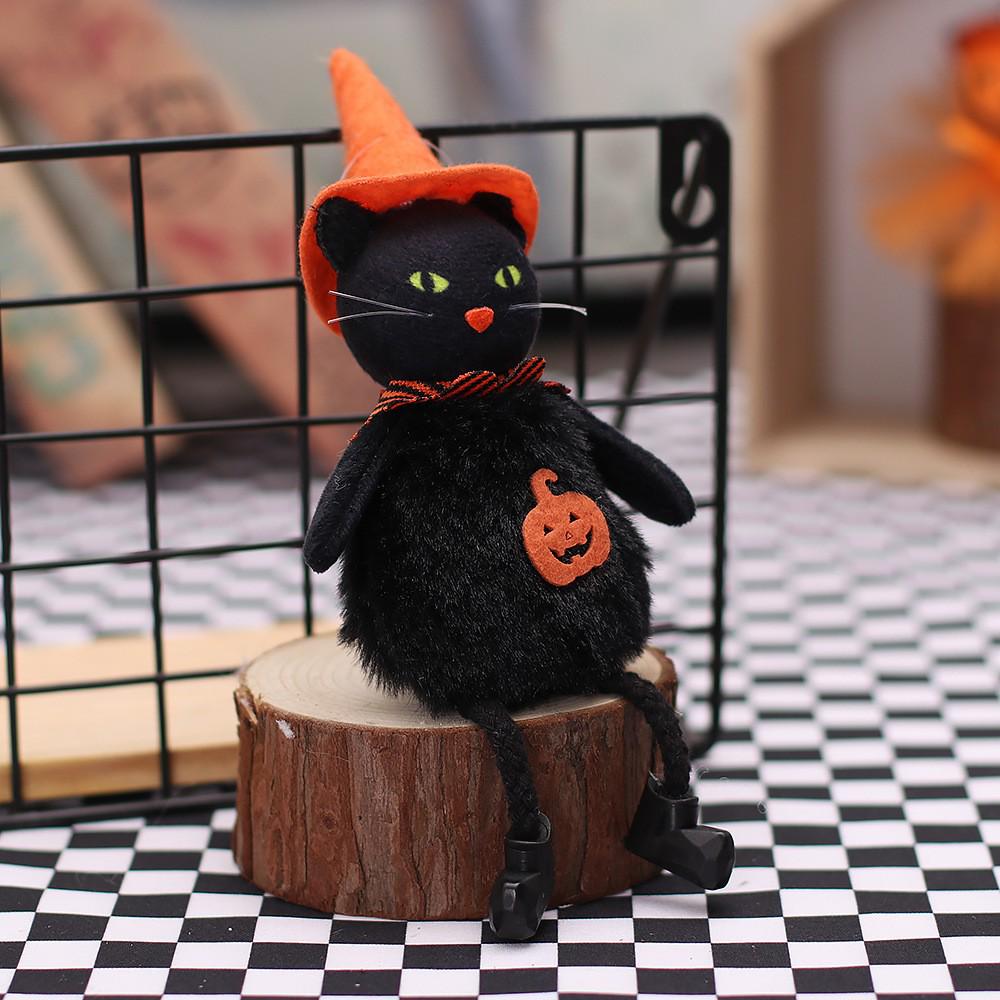 Plush Pumpkin Witch Doll Hanging Halloween Decor