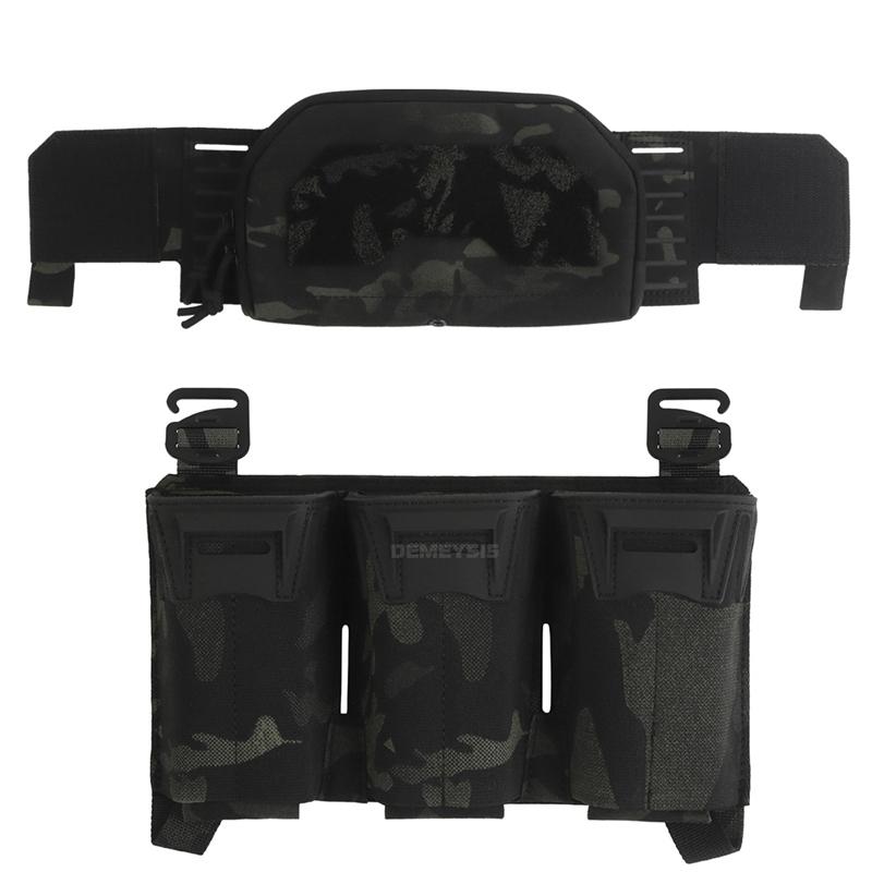 Tactical 2Nd Layer Admin Pouch with Multi-caliber Triple Mag Pouch for M4 5.56 PCC 9mm Pouches Aifsoft Plate Carrier Front Bag
