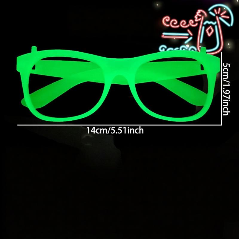 Colorful Light Up Glow Glasses 5/10Pcs Glow In The Dark Fluorescent Eyewear for School Dance Prom Night Party Events