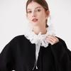 Delicate Double Layer Lace Detachable Collar And Removable False Sleeve Set For Blouses Dresses Adjustable Tie Design