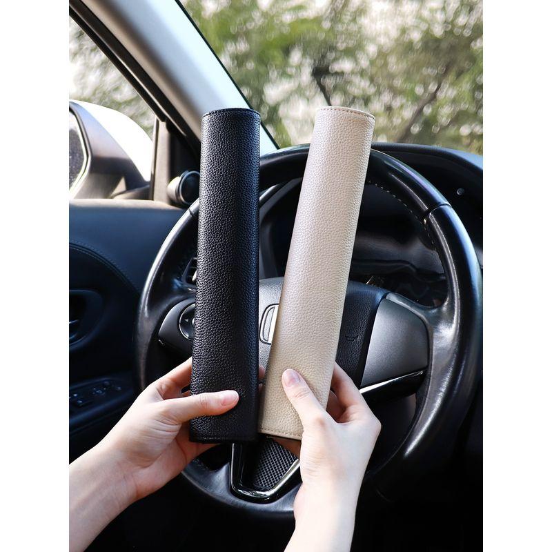Car Seatbelt Shoulder Protector, Simple and High-End, Pebbled Leather, Anti-Wear, Anti-Strain, Soft Seatbelt Protective Cover