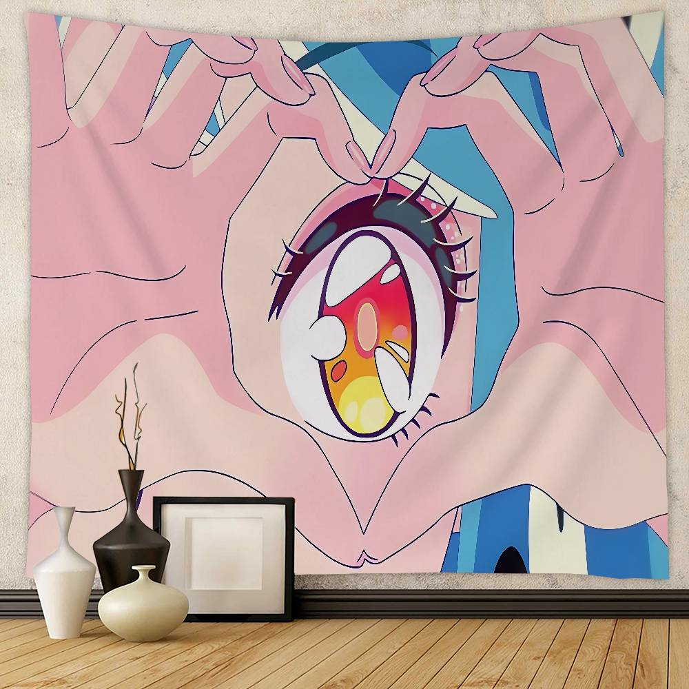 Urusei Yatsura Anime DIY Wall Tapestry Hanging Tarot Hippie Wall Rugs Dorm INS Home Decor